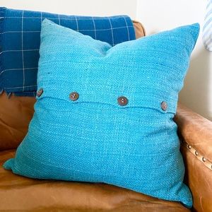 Blue 20x20 West Elm Silk-Blend Pillow